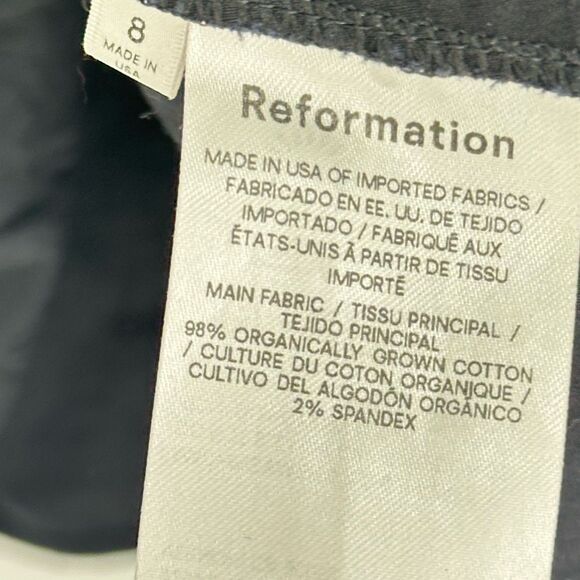 Reformation Farley Dress Black Mini Puff Sleeve - Picture 5 of 9